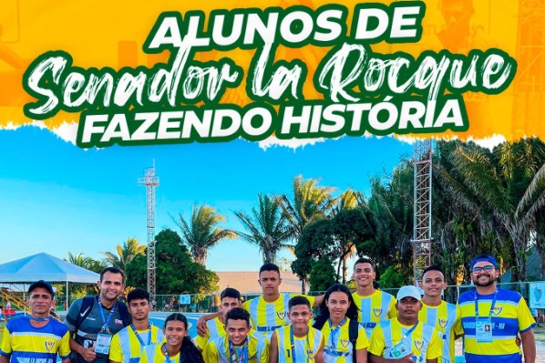 Alunos de Senador La Rocque Fazendo Historia